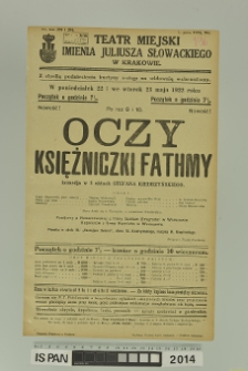 OCZY KSIĘŻNICZKI FATHMY