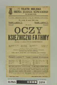 OCZY KSIĘŻNICZKI FATHMY
