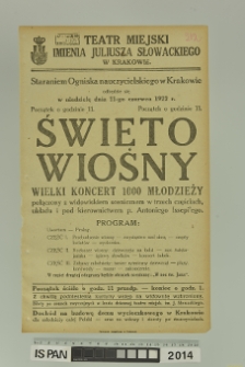 ŚWIĘTO WIOSNY – Wielki koncert 1000 Młodzieży