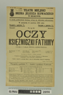 OCZY KSIĘŻNICZKI FATHMY