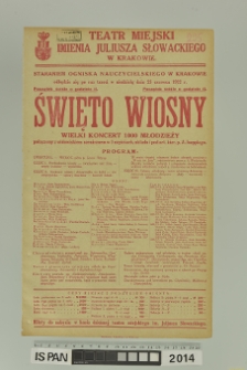 ŚWIĘTO WIOSNY – Wielki koncert 1000 Młodzieży