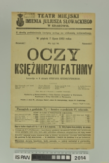 OCZY KSIĘŻNICZKI FATHMY
