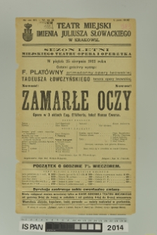 ZAMARŁE OCZY( DIE TOTEN AUGEN)