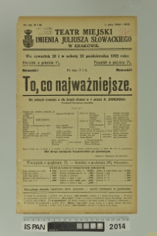 TO, CO NAJWAŻNIEJSZE