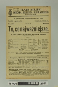 TO, CO NAJWAŻNIEJSZE