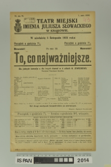 TO, CO NAJWAŻNIEJSZE