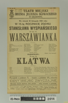 WARSZAWIANKA, KLĄTWA