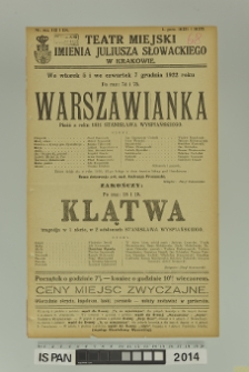 WARSZAWIANKA, KLĄTWA