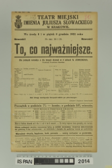 TO, CO NAJWAŻNIEJSZE
