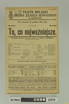 TO, CO NAJWAŻNIEJSZE