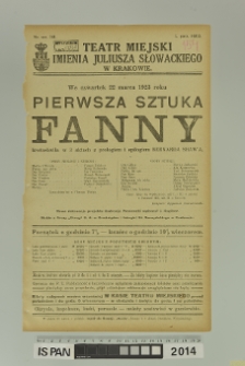 PIERWSZA SZTUKA FANNY