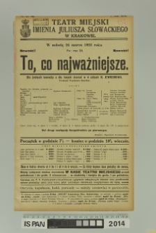 TO, CO NAJWAŻNIEJSZE