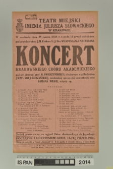 KONCERT KRAKOWSKIEGO CH&Oacute;RU AKADEMICKIEGO