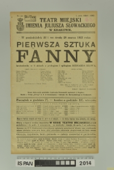 PIERWSZA SZTUKA FANNY