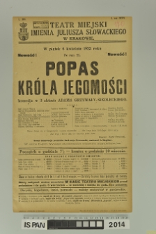 POPAS KRÓLA JEGOMOŚCI