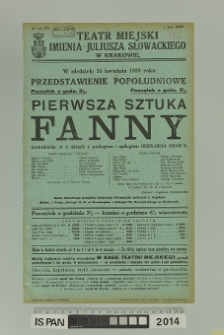 PIERWSZA SZTUKA FANNY