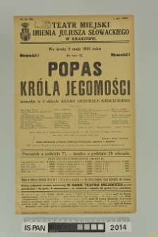 POPAS KRÓLA JEGOMOŚCI