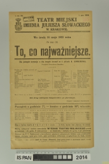 TO, CO NAJWAŻNIEJSZE