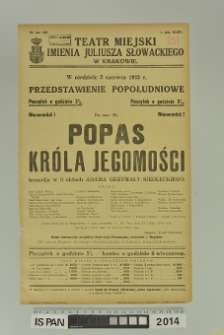 POPAS KRÓLA JEGOMOŚCI