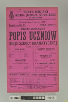 POPIS UCZNIÓW MIEJS. SZKOŁY DRAMATYCZNEJ