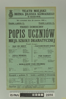 POPIS UCZNIÓW MIEJS. SZKOŁY DRAMATYCZNEJ