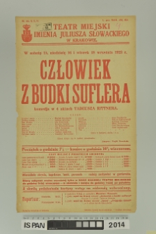 CZŁOWIEK Z BUDKI SUFLERA