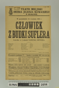 CZŁOWIEK Z BUDKI SUFLERA