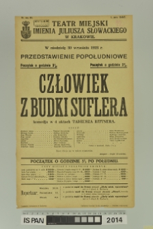 CZŁOWIEK Z BUDKI SUFLERA