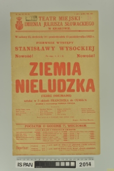 ZIEMIA NIELUDZKA ( Terre inhumaine)