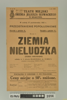 ZIEMIA NIELUDZKA ( Terre inhumaine)