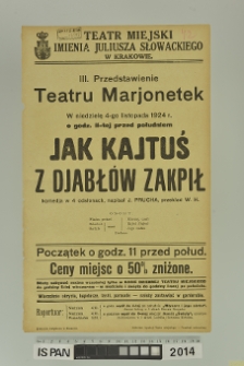 JAK KAJTUŚ Z DJABŁ&Oacute;W ZAKPIŁ