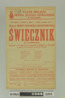 ŚWIECZNIK ( Le chandelier)