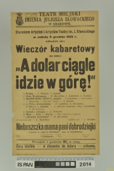 A DOLAR CIĄGLE IDZIE W G&Oacute;RĘ!