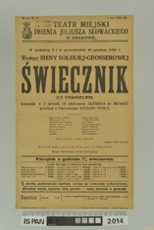 ŚWIECZNIK ( Le chandelier)