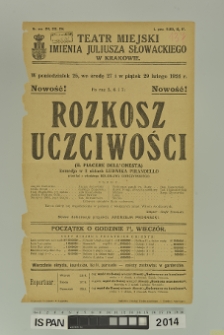 ROZKOSZ UCZCIWOŚCI ( Il piacere dell'onesta)