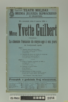 MME YVETTE GUILBERT