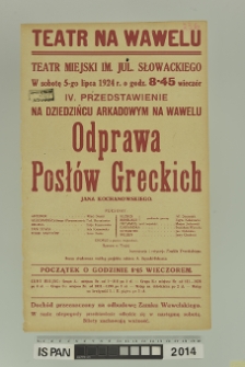 ODPRAWA POSŁÓW GRECKICH