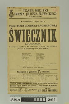 ŚWIECZNIK ( Le chandelier)