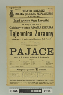 TAJEMNICA ZUZANNY / PAJACE