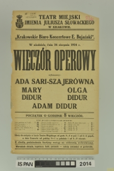 WIECZÓR OPEROWY