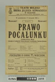 PRAWO POCAŁUNKU ( Embraassez moi )