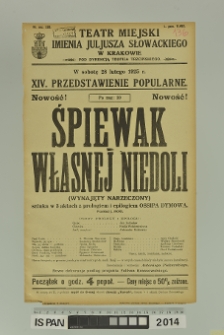 ŚPIEWAK WŁASNEJ NIEDOLI (Wynajęty narzeczony)