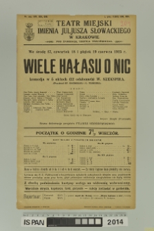 WIELE HAŁASU O NIC