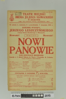 NOWI PANOWIE (Les Nouveaux Messieurs)
