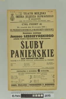 ŚLUBY PANIEŃSKIE CZYLI MAGNETYZM SERC