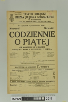 CODZIENNIE O PIĄTEJ (Le Monsieur de 5 heures)