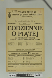 CODZIENNIE O PIĄTEJ (Le Monsieur de 5 heures)