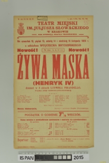 ŻYWA MASKA (Henryk IV)
