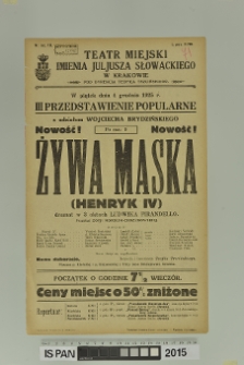 ŻYWA MASKA (Henryk IV)