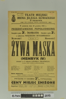 ŻYWA MASKA (Henryk IV)